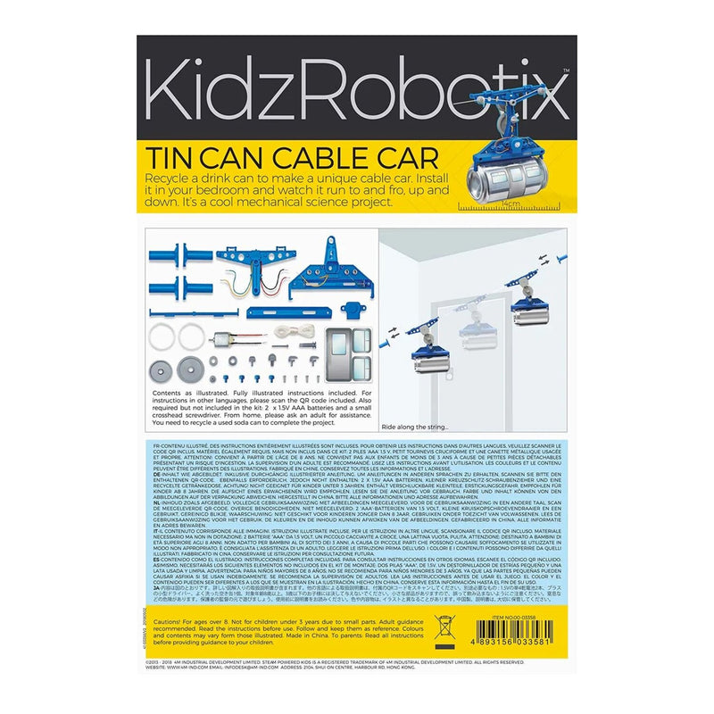 4M KidzRobotix/Tin Can Cable Car  39x17x25mm
