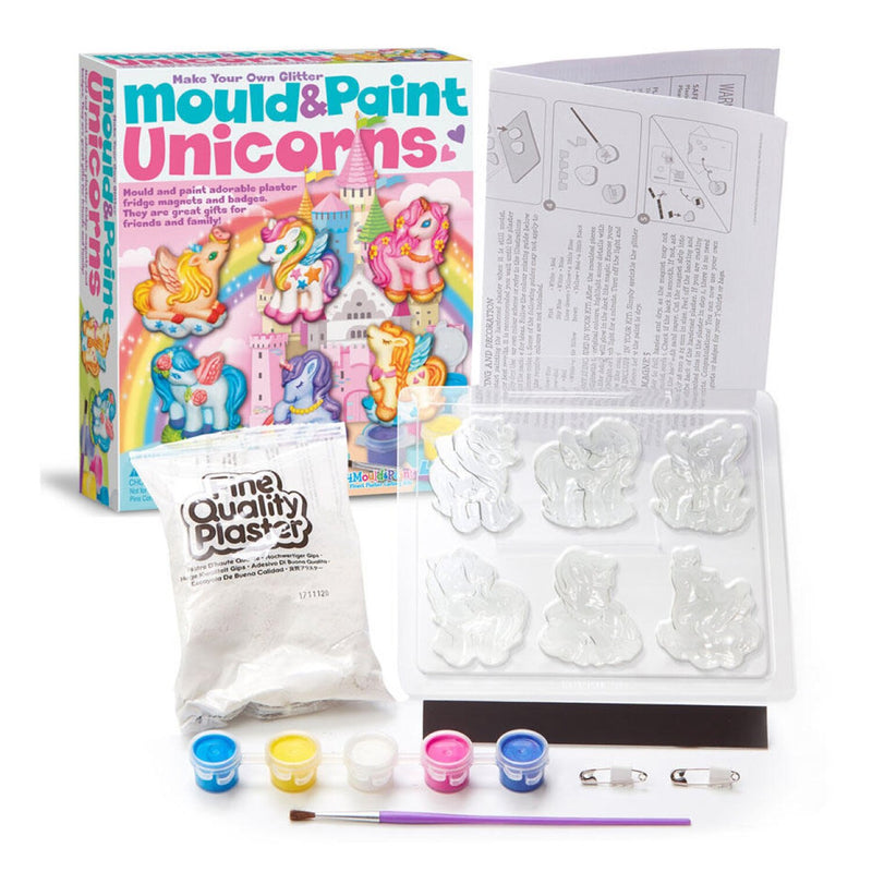 4M Mould & Paint/Glitter Unicorns  32x19x22mm