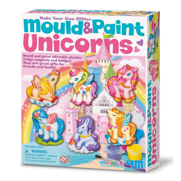 4M Mould & Paint/Glitter Unicorns  32x19x22mm