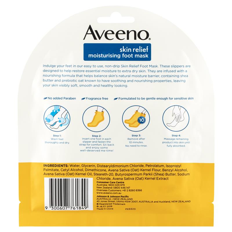 Aveeno Skin Relief Foot Mask 1 Pair