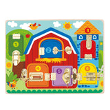 Tooky Toy Co Latches Activity Board  40x30x4cm