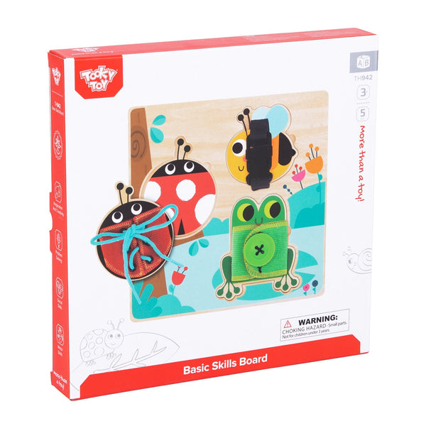 Tooky Toy Co Basic Skills Board  22x22x9cm