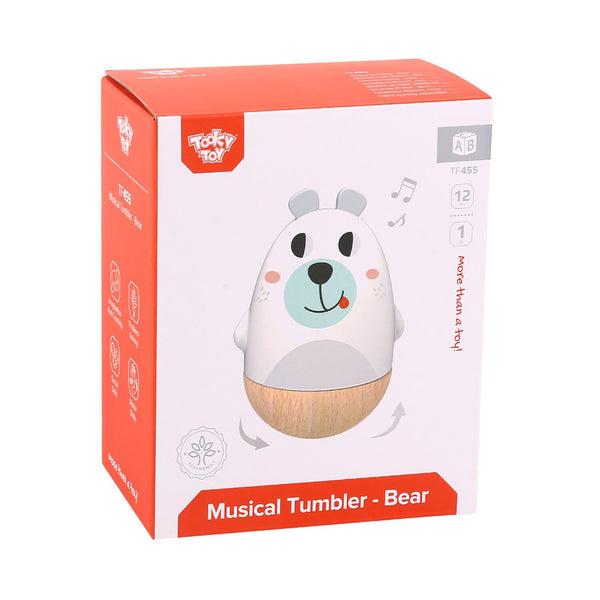 Tooky Toy Co Musical Tumbler - Bear  8x9x12cm