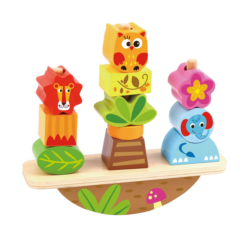 Tooky Toy Co Balance Stacker - Animals  20x7x20cm