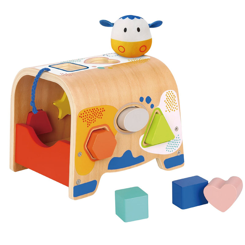 Tooky Toy Co Cow Shape Sorter  20x16x22cm