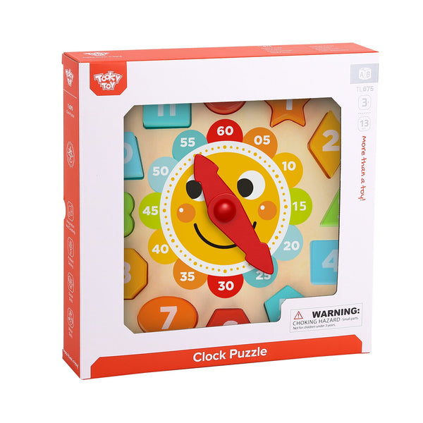 Tooky Toy Co Clock Puzzle  22x22x3cm