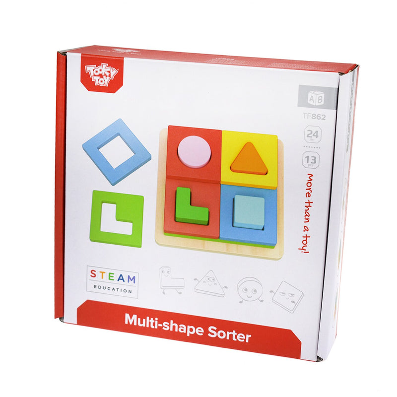 Tooky Toy Co Muti-shape Sorter  14x14x5cm