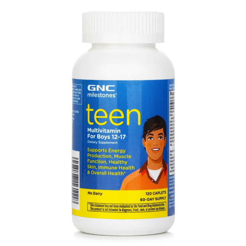 GNC MILESTONES? TEEN Mulitivitamin for 12 - 17 Boys  - 120 Capsules  120pcs/box