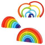 Tooky Toy Co Rainbow Stacker 8pcs  26x13x5cm