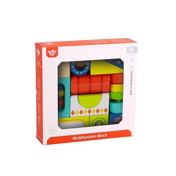 Tooky Toy Co Multifunction Block  18x18x5cm