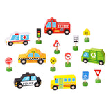 Tooky Toy Co Transportation & Street Sign Set  30x22x4cm