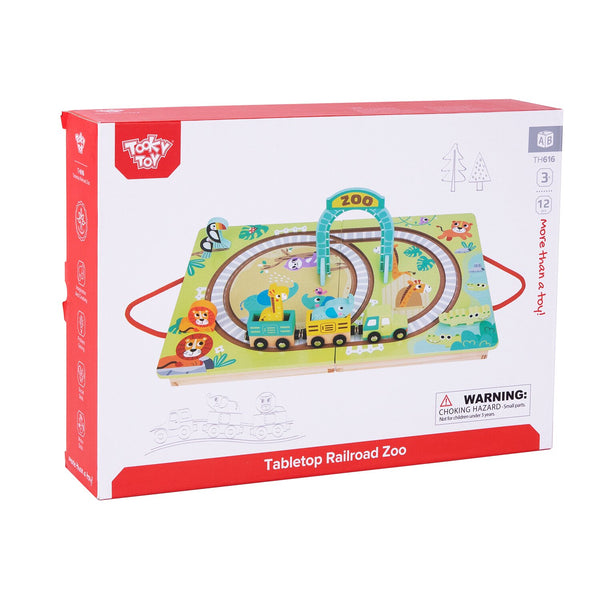 Tooky Toy Co Tabletop Railroad Zoo  30x24x6cm