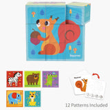 Tooky Toy Co Animal Block Puzzle  14x14x5cm