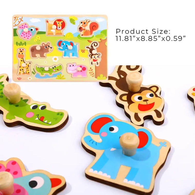 Tooky Toy Co Animal Puzzle  30x23x2cm