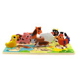 Tooky Toy Co Chunky Puzzle - Farm  30x21x2cm