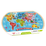 Tooky Toy Co World Map Puzzle  45x30x1cm