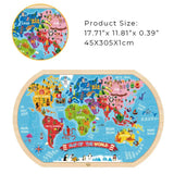 Tooky Toy Co World Map Puzzle  45x30x1cm