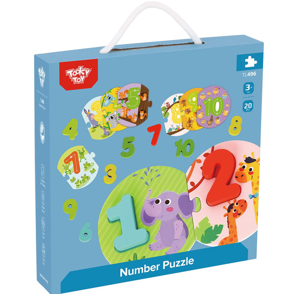 Tooky Toy Co Number Puzzle  100x10x2cm