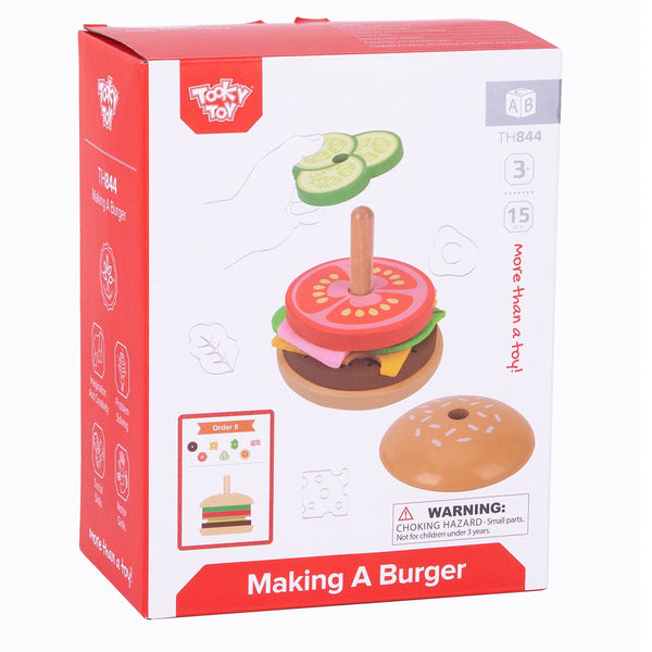 Tooky Toy Co Making A Burger  10x10x10cm