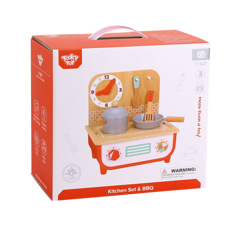 Tooky Toy Co Kitchen Set & BBQ  30x20x30cm