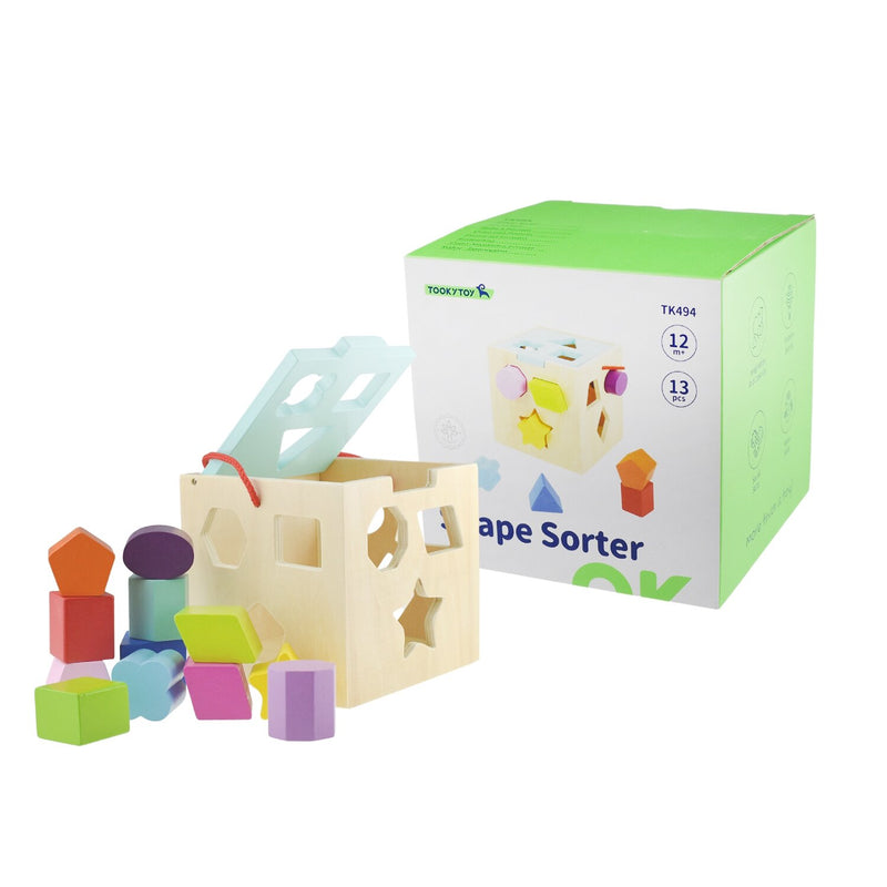 Tooky Toy Co SHAPE SORTER  15x15x15cm