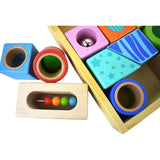 Tooky Toy Co Multifunction Blocks with Texture and Sound  19x5x19cm