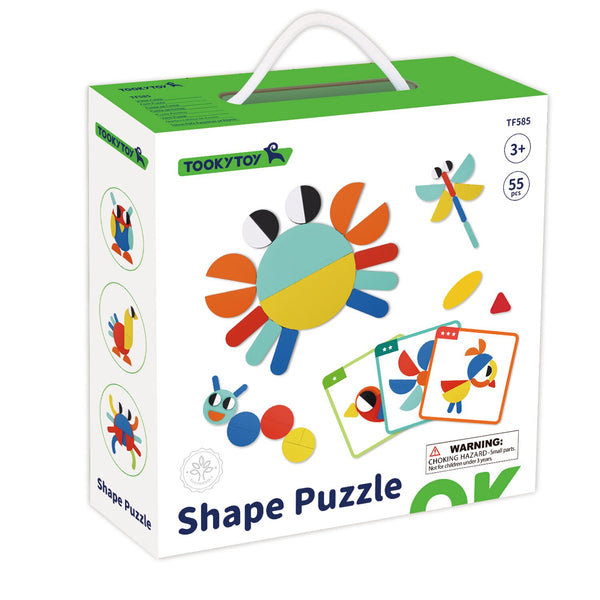 Tooky Toy Co Shape Puzzle  22x22x7cm