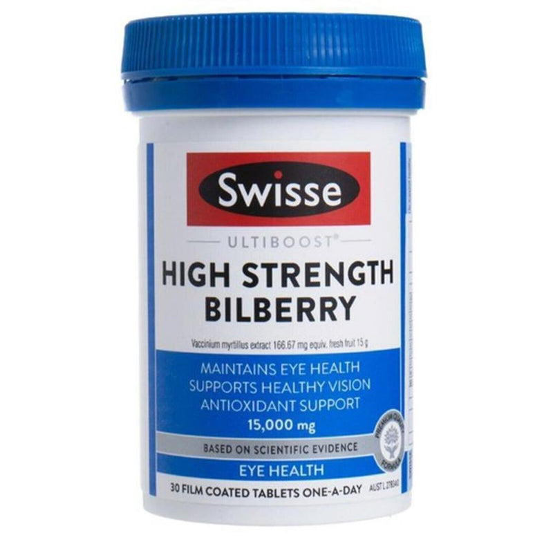 Swisse High Strength Blueberry Eye Care 15000mg - 30 Capsules  30pcs/box