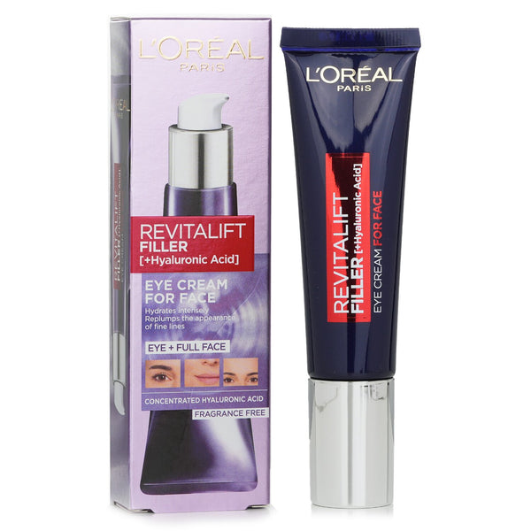 L'Oreal Revitalift Filler Eye Cream For Face With Hyaluronic Acid  30ml