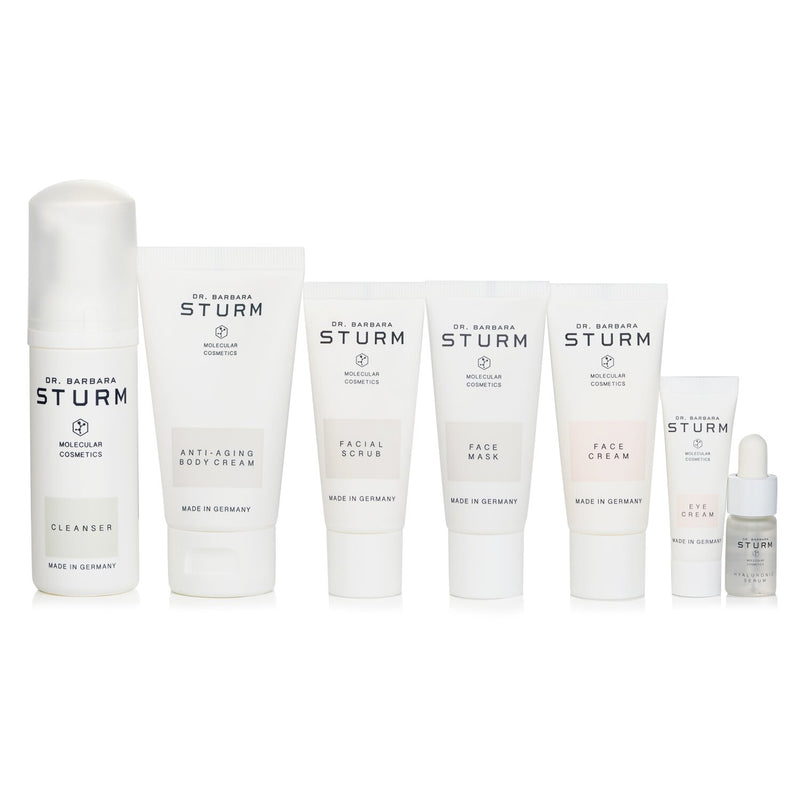 Dr. Barbara Sturm The Discovery Kit: Cleanser, Facial Scrub, Face Mask, Hyaluronic Serum, Eye Cream, Face Cream and Anti-aging Body Cream  7pcs+1bag