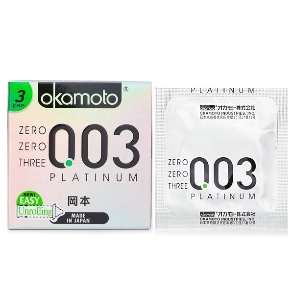 Okamoto 0.03 Platinum Condom 3pcs  3pcs/box