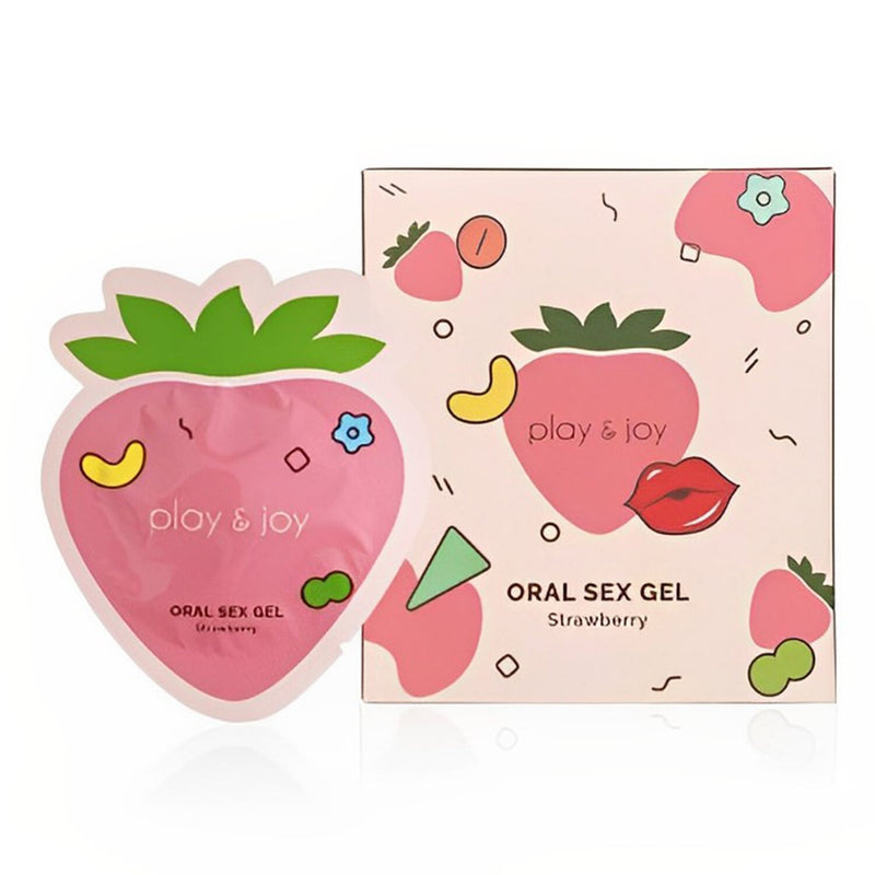 PLAY & JOY Oral Sex Gel 3ml 5pcs - Strawberry  3ml x 5pcs/box
