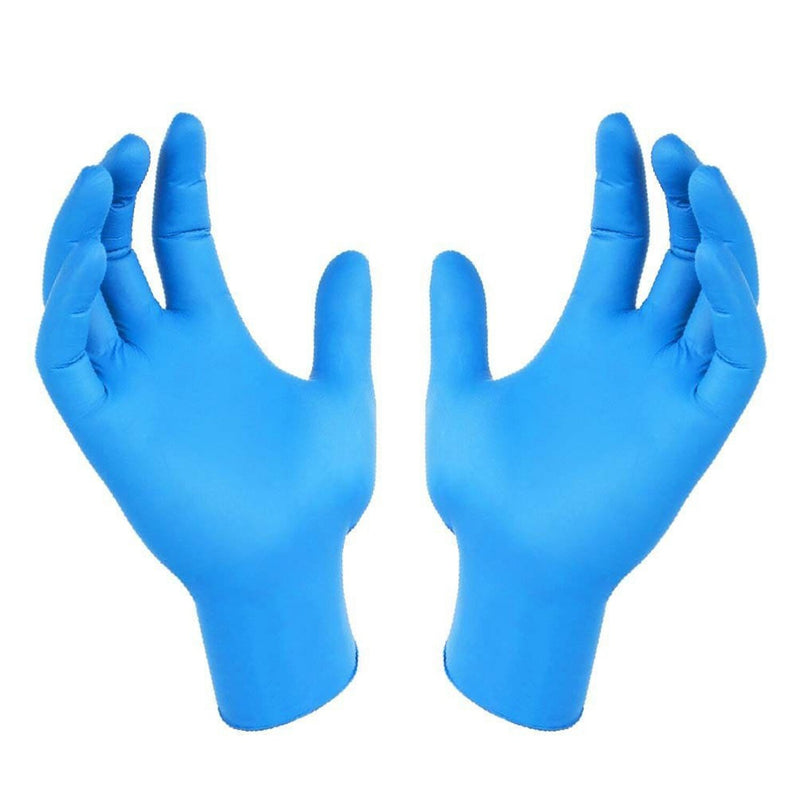 KQ KQ - Vitrile Disposable Vinyl & Nitrile Blend Gloves -blue (M)  M