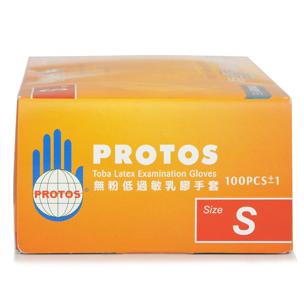 KQ Protos - Latex Examination Gloves -white (S)  S