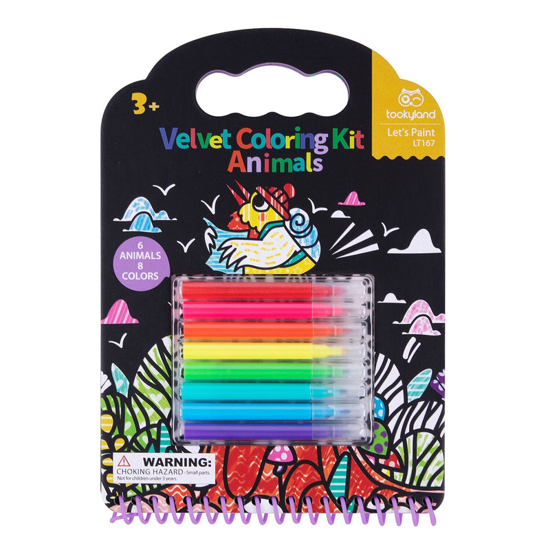 Tookyland Velvet Coloring Book - Animals  25x17x2cm