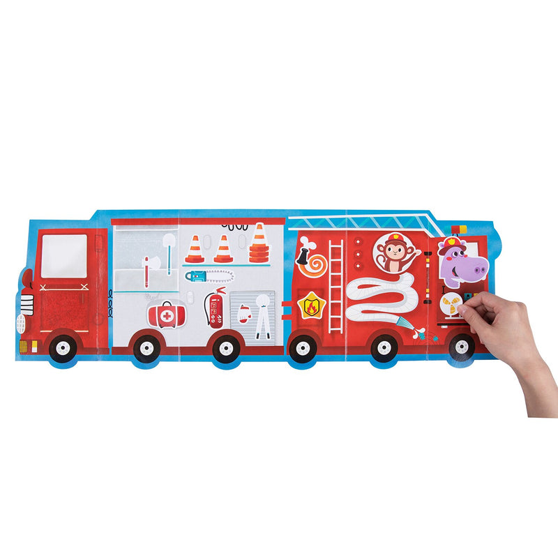 Tookyland "Reusable Stickers Activity Pad - Fire Truck & Ice Cream Truck"  24x2x23cm