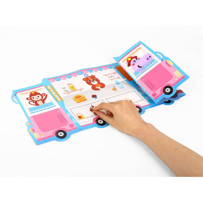 Tookyland "Reusable Stickers Activity Pad - Fire Truck & Ice Cream Truck"  24x2x23cm