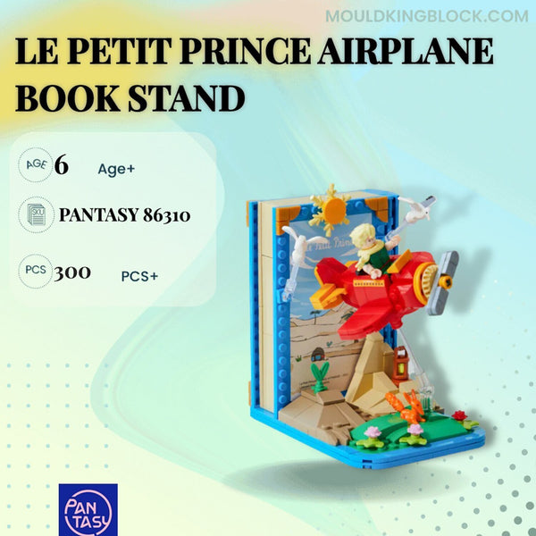 Pantasy Le Petit Prince Airplane Book Stand Building Bricks Set  10x12x15cm