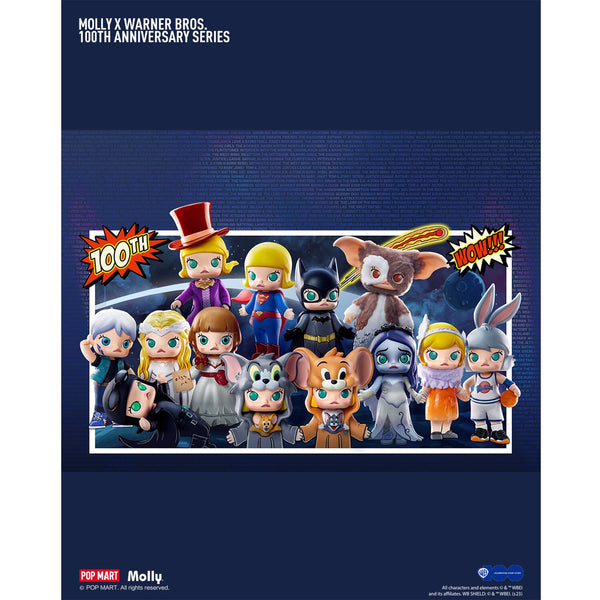 Popmart MOLLY ? Warner Bros 100th Anniversary Series Figures -  (Case of 12 Blind Boxes)  27x11x20cm