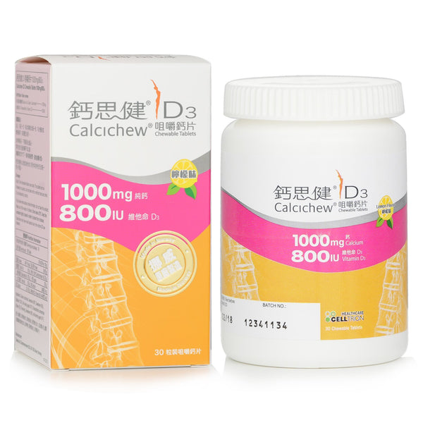 Calcichew Calcichew - Calcichew D3 Chewable Tablets (1000mg Calcium+800IU Vitamin D3)  30 Chewable Tab