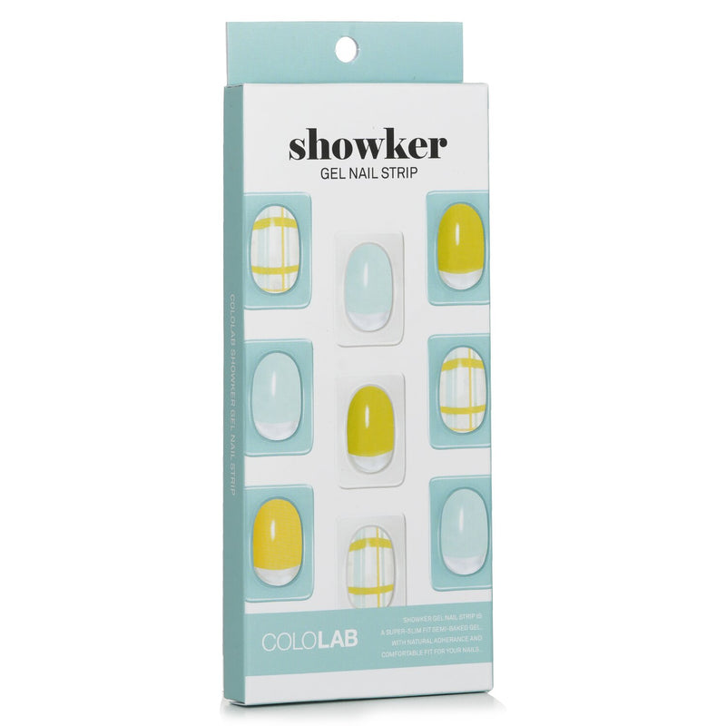 Cololab Showker Gel Nail Strip  # CSA611 Pastel Check  1pcs