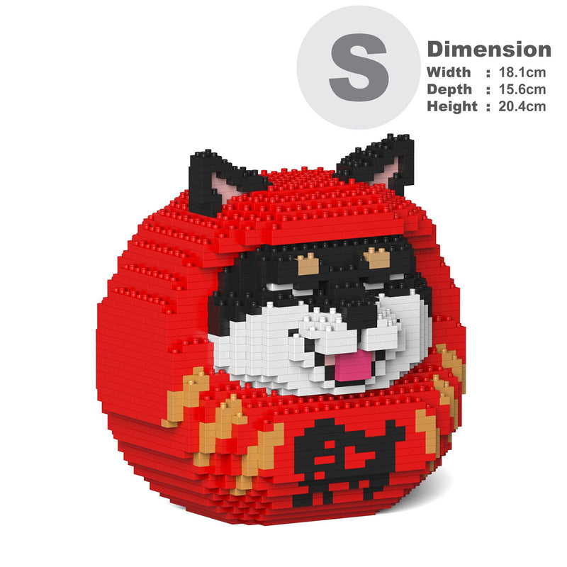 Jekca Shiba Daruma Doll 01S-M03 Building Bricks Set  18x16x21cm