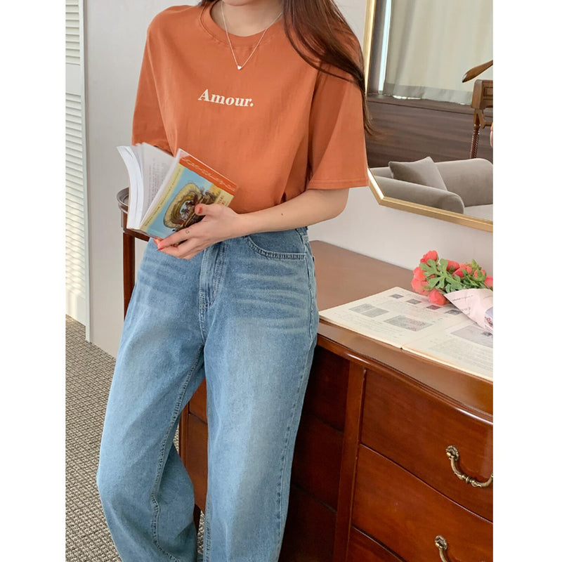 Trendywhere Letter Print Tee  Free (XS-M)