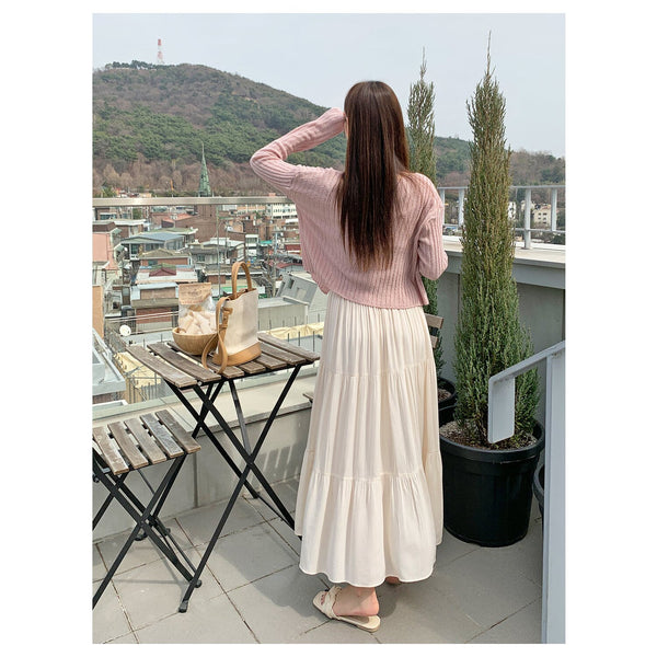 Trendywhere Tiered Flare Long Skirt  Free (XS-M)