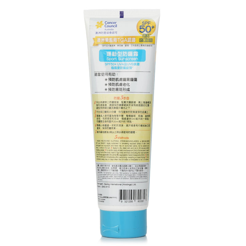 Cancer Council CCA Sport Dry Touch Sunscreen SPF50+  110ml