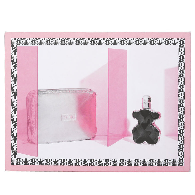 Tous Love Me The Onyx Parfum Coffert :  Eau De Perfum 90ml + Bag  2pcs