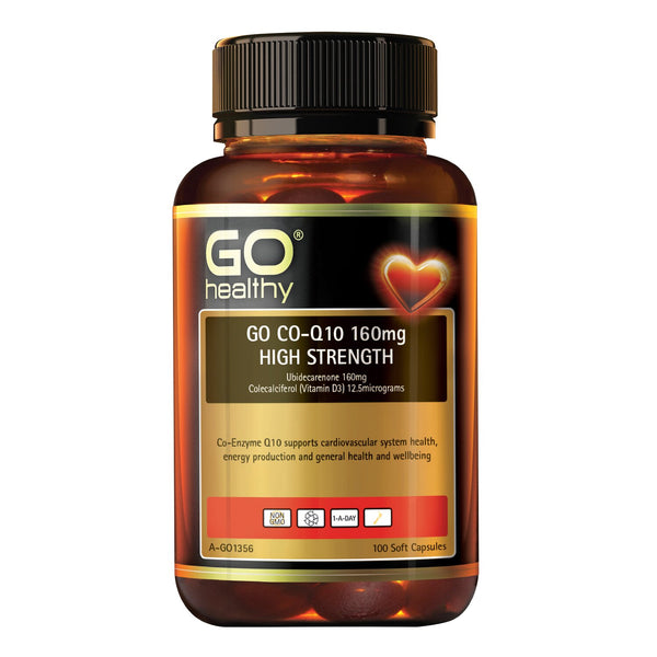 Go Healthy [Authorized Sales Agent] GO Co-Q10 160mg High Strength - 100 Softgel Caps  100pcs/box
