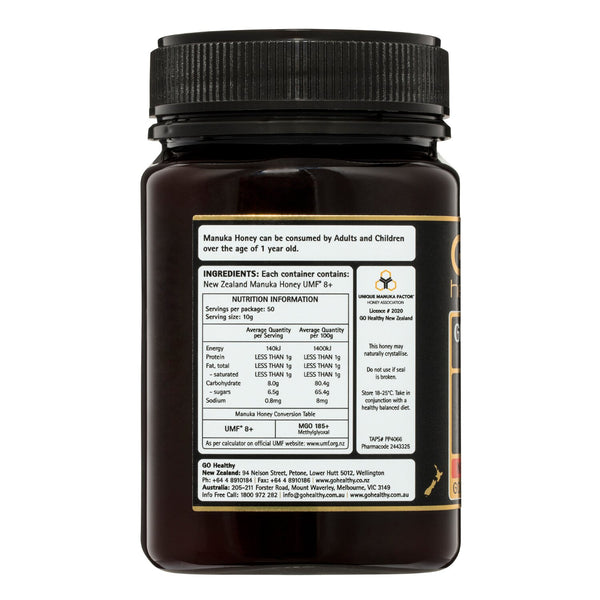 Go Healthy [Authorized Sales Agent] GO Healthy GO Manuka Honey UMF 8+ 500gm  500gm