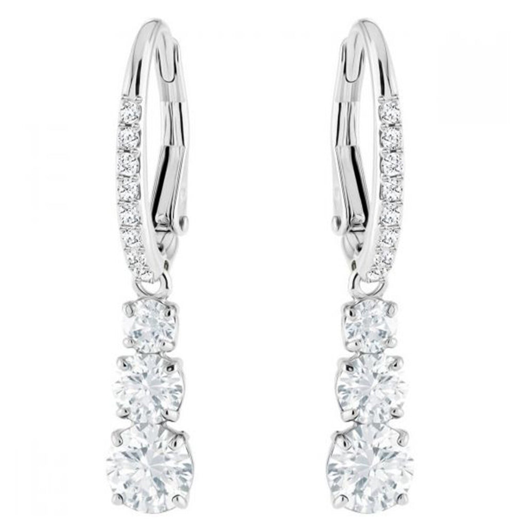 Swarovski Bella V drop earrings 5416155 - Round cut, White