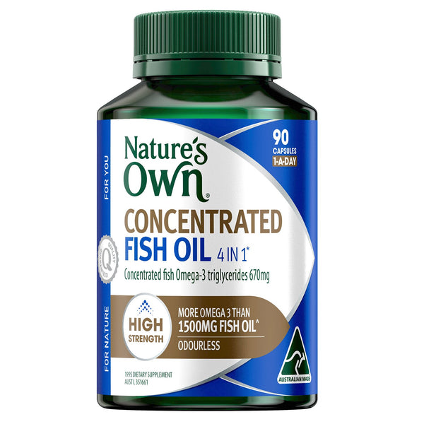 Nature's Own [Authorized Sales Agent] NATURE'S OWN 4 in 1 Concentrated Fish Oil - 90 Capsules  90pcs/box